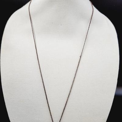 CUTE BROWN TONED FLOATING CHARM NECKLACE