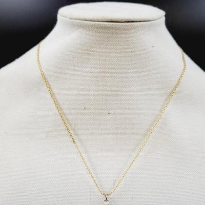 FAUX PEARL WRAPPED 750 SILVER GOLD TONED NECKLACE