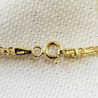 FAUX PEARL WRAPPED 750 SILVER GOLD TONED NECKLACE