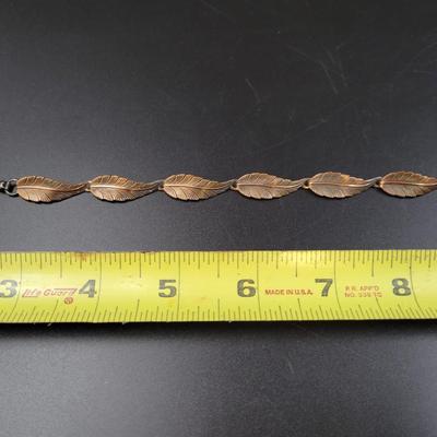 BEAUTIFUL COPPER LEAF INSPIRED BRACELET