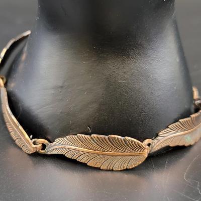 BEAUTIFUL COPPER LEAF INSPIRED BRACELET
