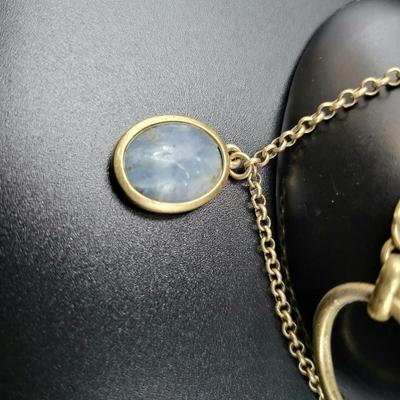 KENNETH COLE GOLD TONED MATTE STONE BRACELET