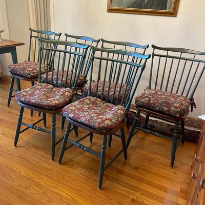 Six S. Bent & Bros. Colonial Dining Chairs (DR-RG)