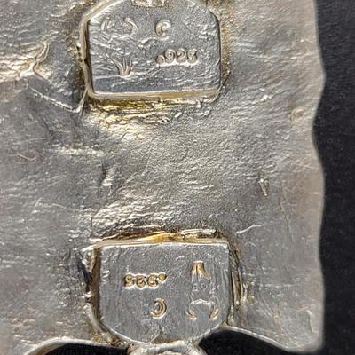HAND CRAFTED ARTISTIC STAMPED .925 & SIGNED BRACELET