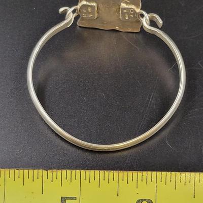HAND CRAFTED ARTISTIC STAMPED .925 & SIGNED BRACELET