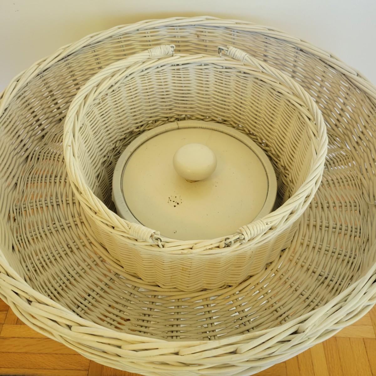 Wicker Drink Caddy w/ Kraftware Ice Bucket (PDW)