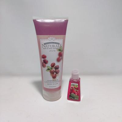 NATURALS CRANBERRY PLUM BODY WASH AND POCKET SANITIZER