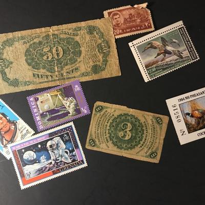 NOTE AND STAMP LOT