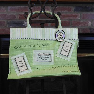 Camp grandma photo tote
