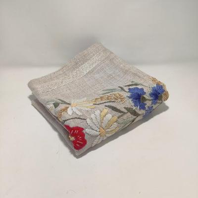 BEAUTIFUL JOBELAN CROSS STITCH LINEN TABLECLOTH MADE IN WEST GERMANY