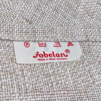 BEAUTIFUL JOBELAN CROSS STITCH LINEN TABLECLOTH MADE IN WEST GERMANY
