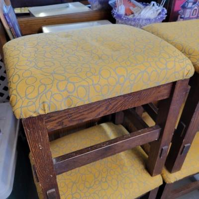 BEAUTIFUL RECOVERED MID CENTURY STOOLS