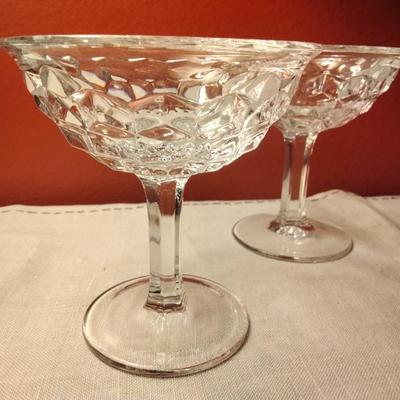 Champagne/Tall Sherbet American Clear  by FOSTORIA