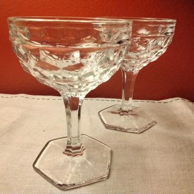 Low Sherbet American Clear by FOSTORIA