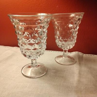 Footed Ice Tea Goblets American Clear by FOSTORIA