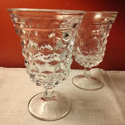 Footed Ice Tea Goblets American Clear by FOSTORIA