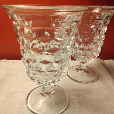 Footed Ice Tea Goblets American Clear by FOSTORIA