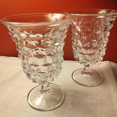 Footed Ice Tea Goblets American Clear by FOSTORIA