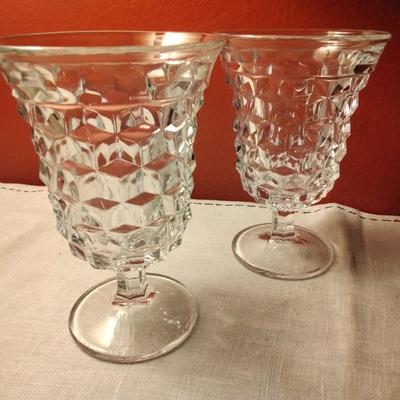 Footed Ice Tea Goblets American Clear by FOSTORIA