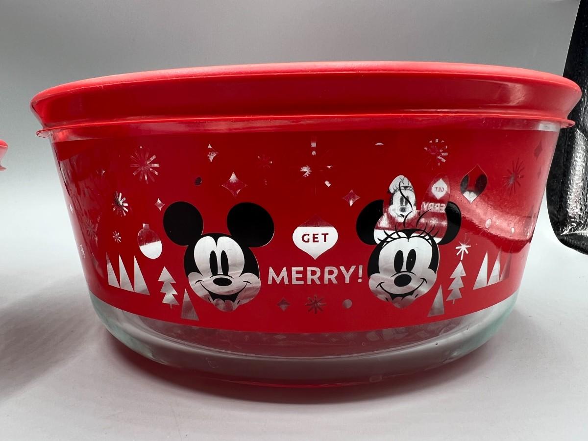Pyrex Disney Minnie Mouse Clear Glass Storage Container. Glass