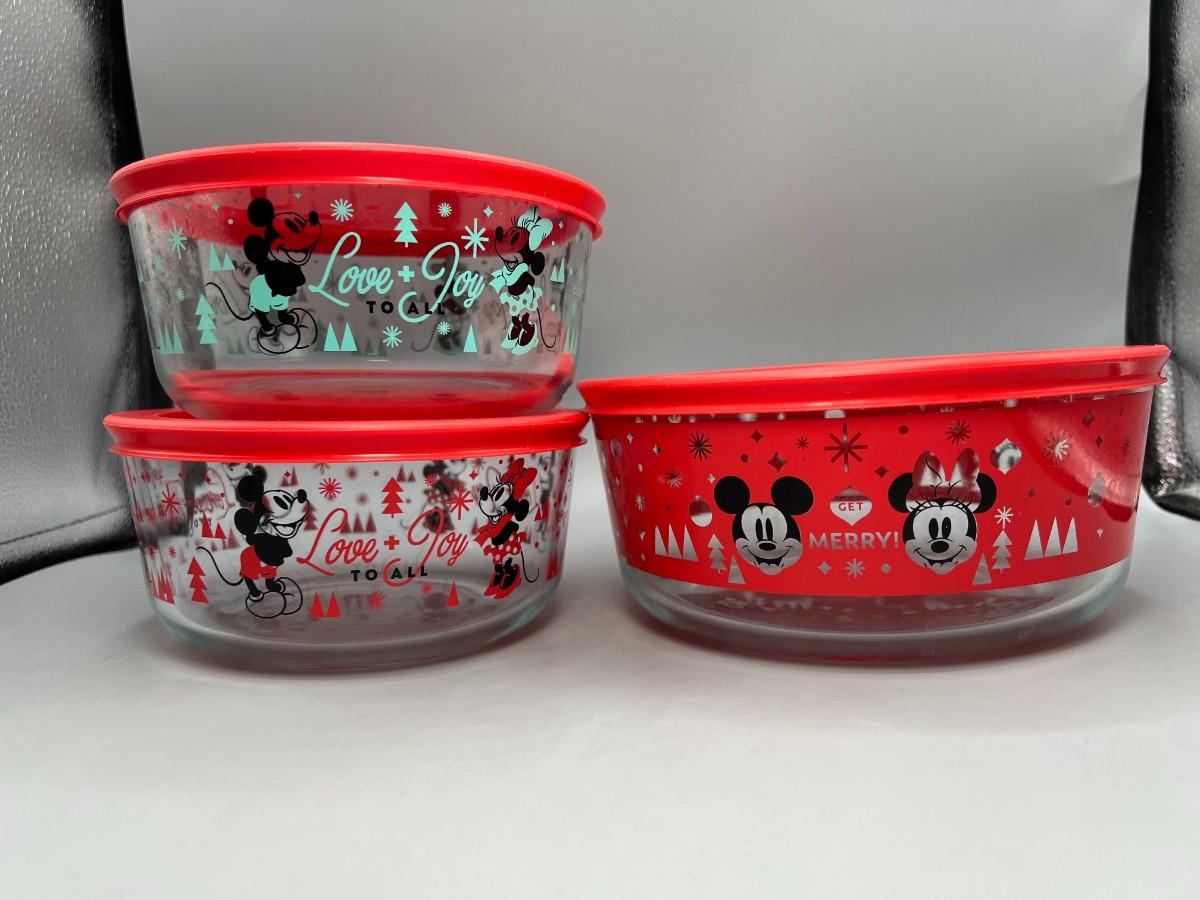 Pyrex Disney Minnie Mouse Clear Glass Storage Container. Glass