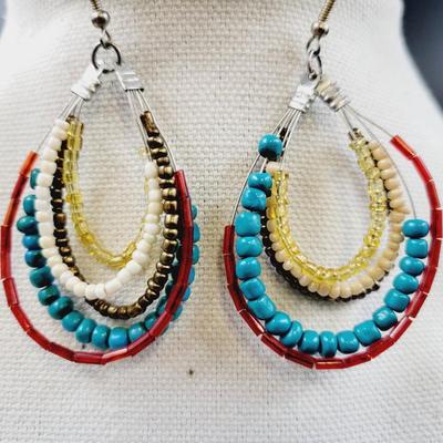 FANTASTIC BEADED HOOP EARRINGS