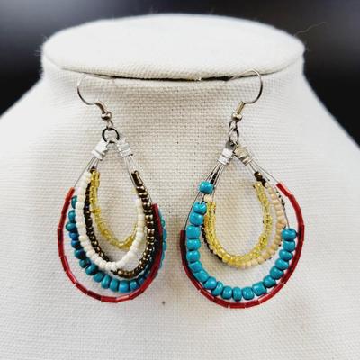 FANTASTIC BEADED HOOP EARRINGS