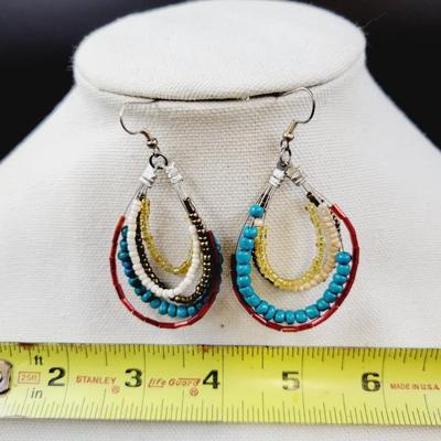FANTASTIC BEADED HOOP EARRINGS