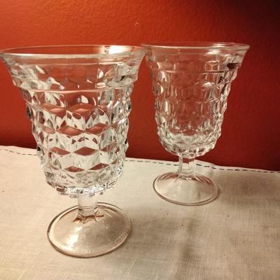 Footed Ice Tea Goblets American Clear by FOSTORIA