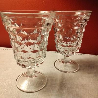Footed Ice Tea Goblets American Clear by FOSTORIA