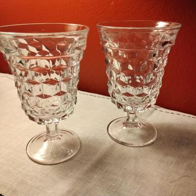 Footed Ice Tea Goblets American Clear by FOSTORIA