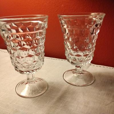 Footed Ice Tea Goblets American Clear by FOSTORIA