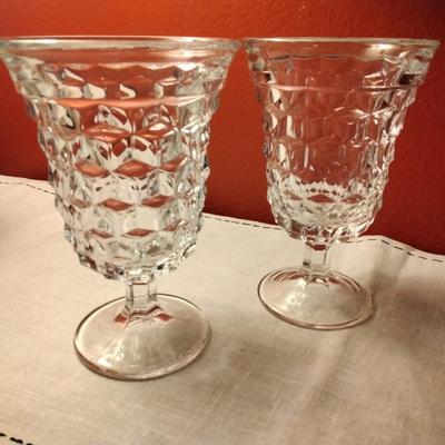 Footed Ice Tea Goblets American Clear by FOSTORIA