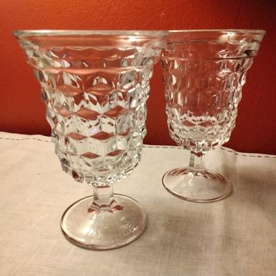 Footed Ice Tea Goblets American Clear by FOSTORIA