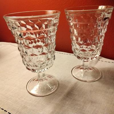 Footed Ice Tea Goblets American Clear by FOSTORIA
