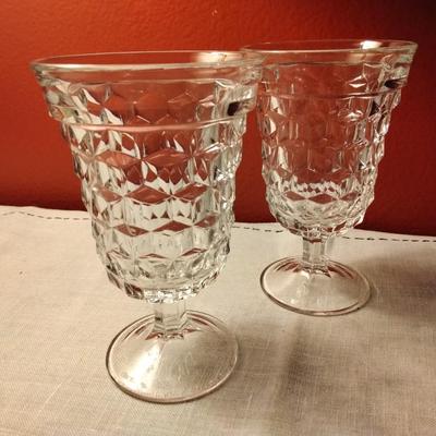Footed Ice Tea Goblets American Clear by FOSTORIA