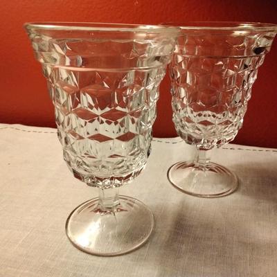 Footed Ice Tea Goblets American Clear by FOSTORIA