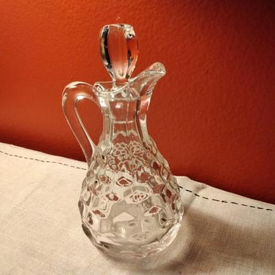 Cruet WIth Perfect Fitting Stopper American Clear by FOSTORIA