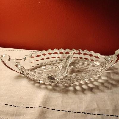 Condiment Dish With Handles American Clear by FOSTORIA