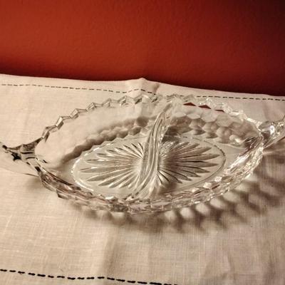 Condiment Dish With Handles American Clear by FOSTORIA