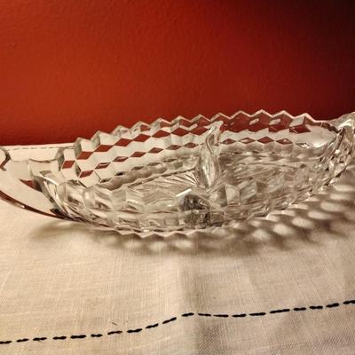 Condiment Dish With Handles American Clear by FOSTORIA