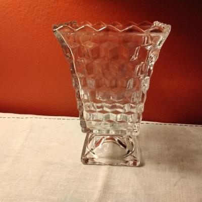 7" High Urn Vase American Clear by FOSTORIA