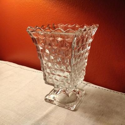 7" High Urn Vase American Clear by FOSTORIA