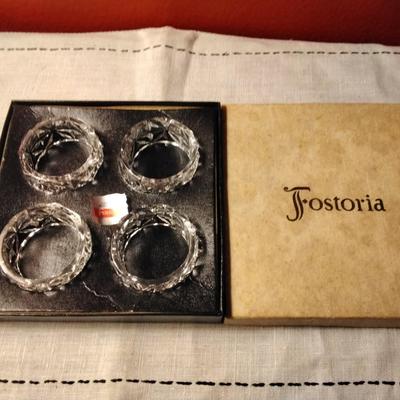 Set of 4 Napkin Rings American Clear by FOSTORIA