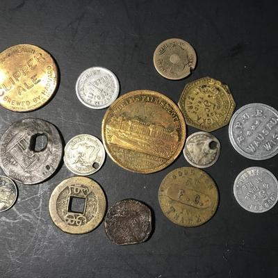COINS AND TOKENS LOT