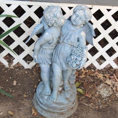 Outdoor yard art cherubs