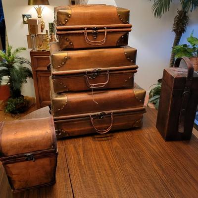 Stacked Suitcase Storage Containers