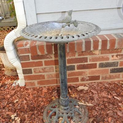 Beautiful metal bird bath