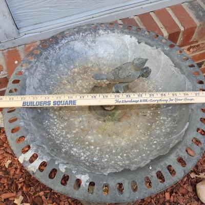Beautiful metal bird bath