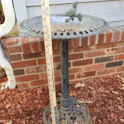 Beautiful metal bird bath